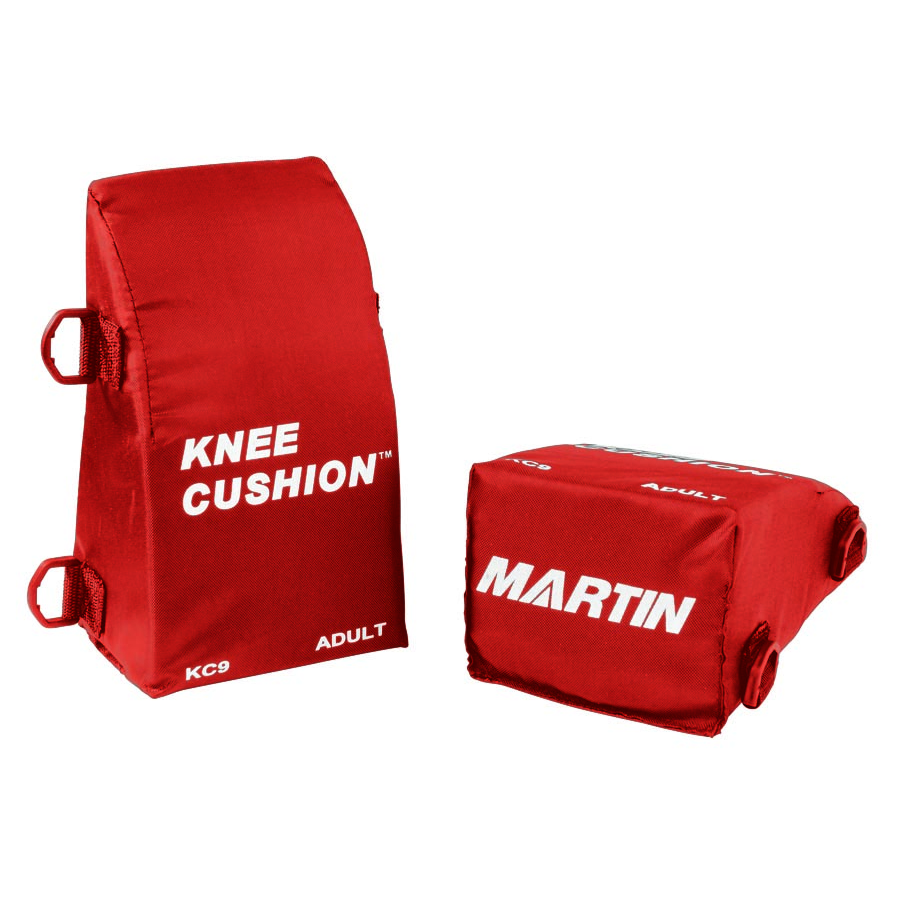 Martin Sports Catcher's Knee Cushions, Pair in Youth Red - Front View