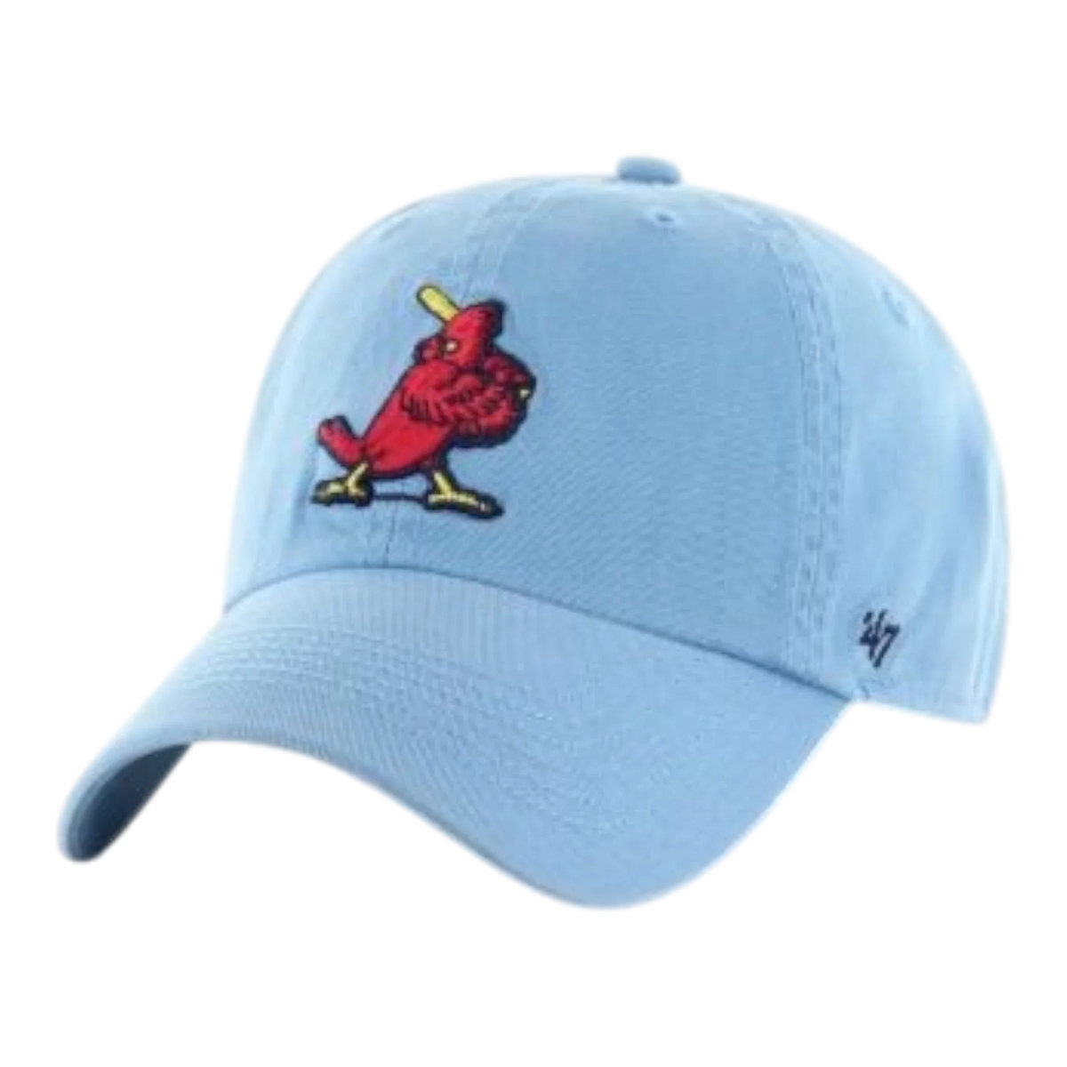 47 Brand Clean Up St. Louis Cardinals Cooperstown Men's Strapback Hat — Columbia Blue Adjustable Cap