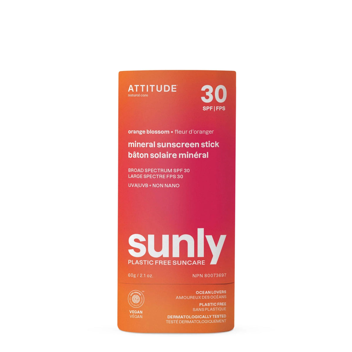 Attitude Orange Blossom Sunscreen Stick, 2.1 oz