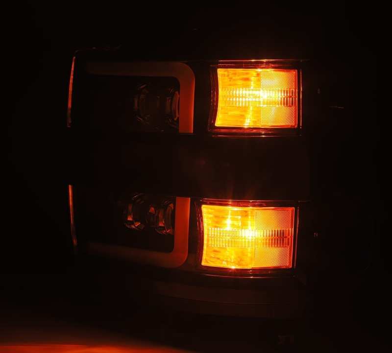 AlphaRex 15-18 Chevy 2500HD NOVA LED Proj Headlights Plank Style Chrome w/Activ Light/Seq Signal/DRL - View 2