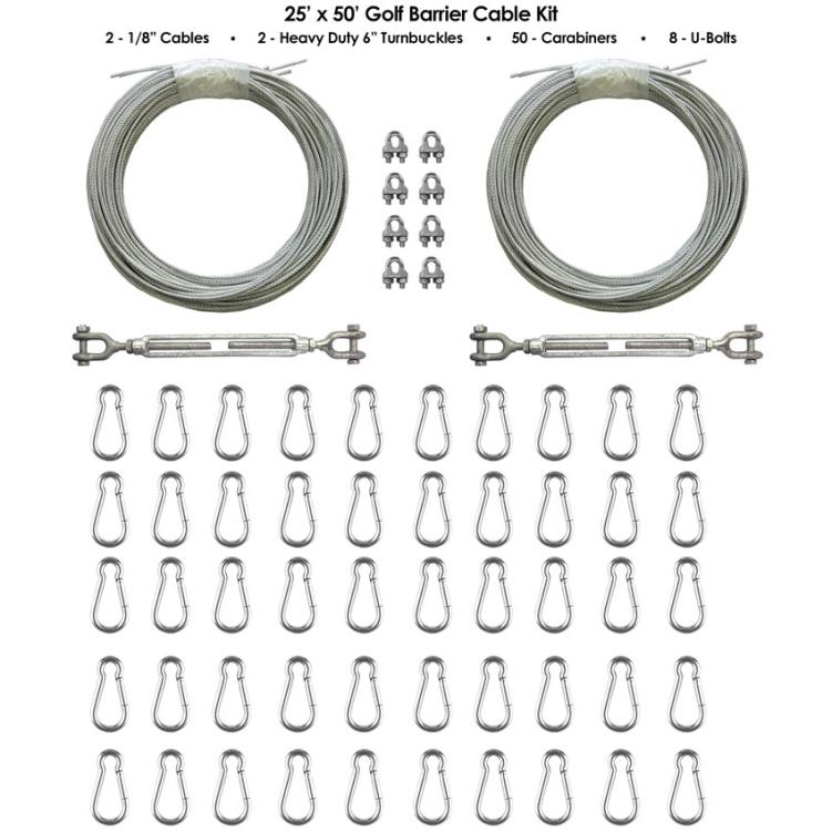 Cimarron Golf Barrier Netting Cable Kit 25x100 - Alternate View 1