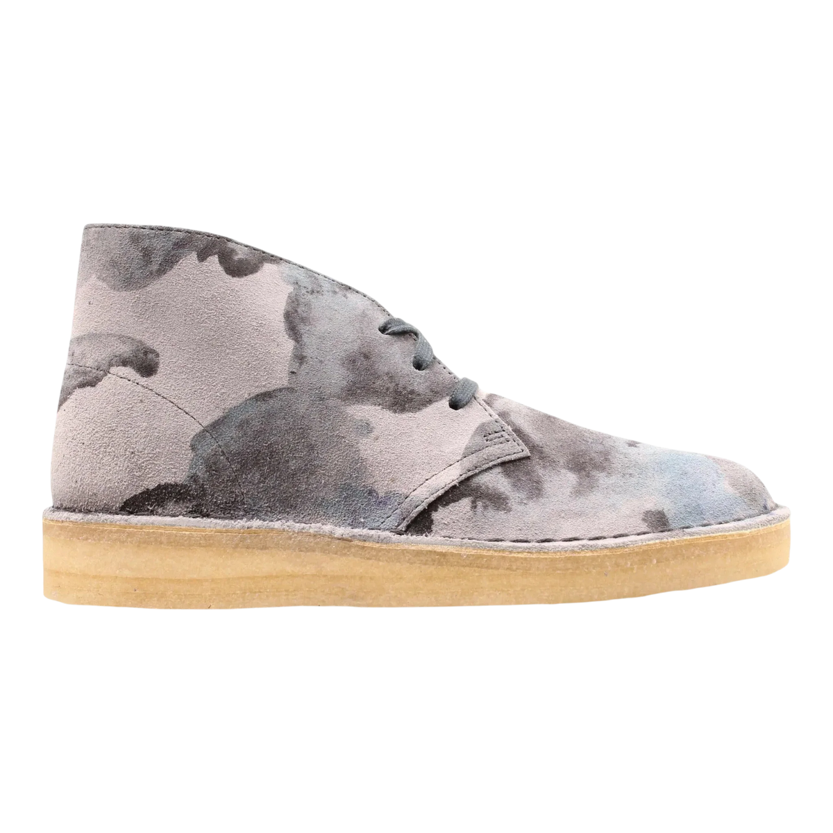 Clarks Originals Desert Coal Casual Chukka Men's Boots — Blue Camo Suede