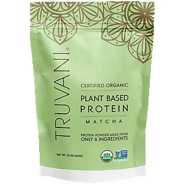 Truvani Organic Matcha Plant-Based Protein Powder, 22 oz