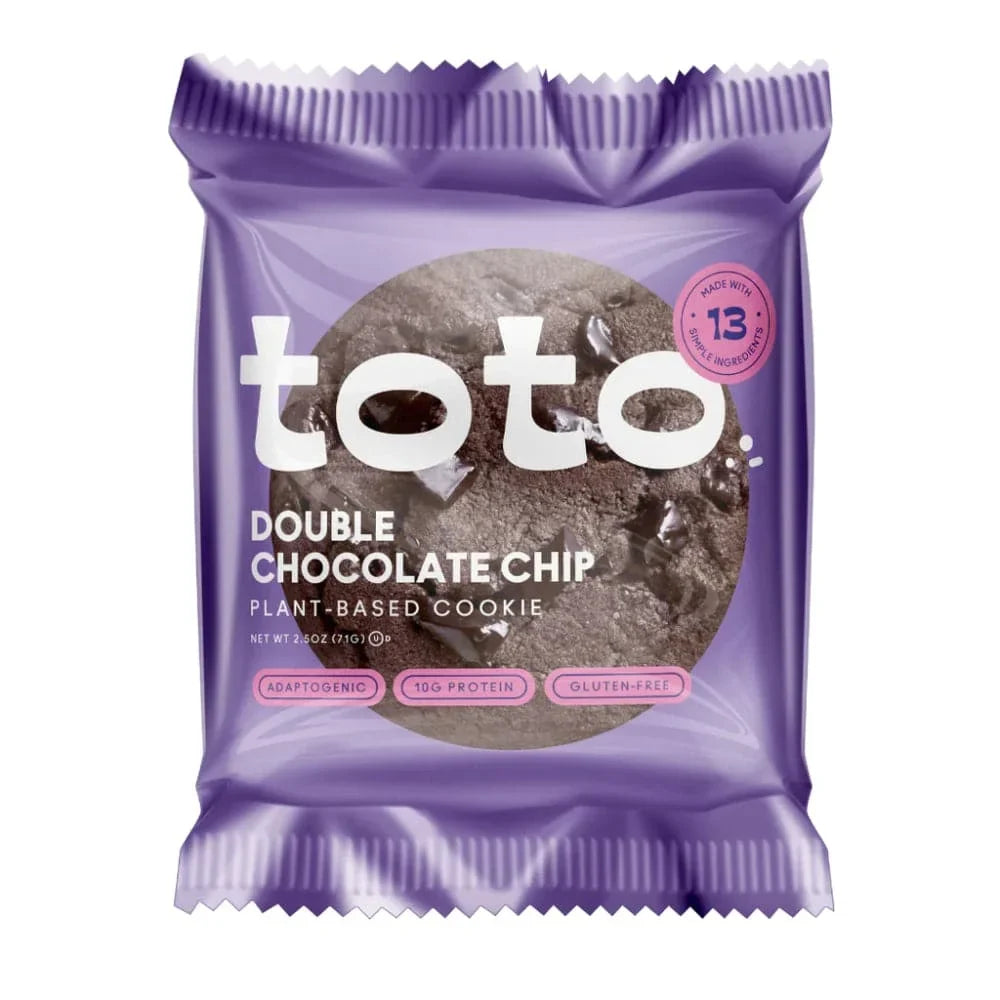 Toto Plant-Based Double Chocolate Chip Cookie, 2.5 oz (Case of 10)