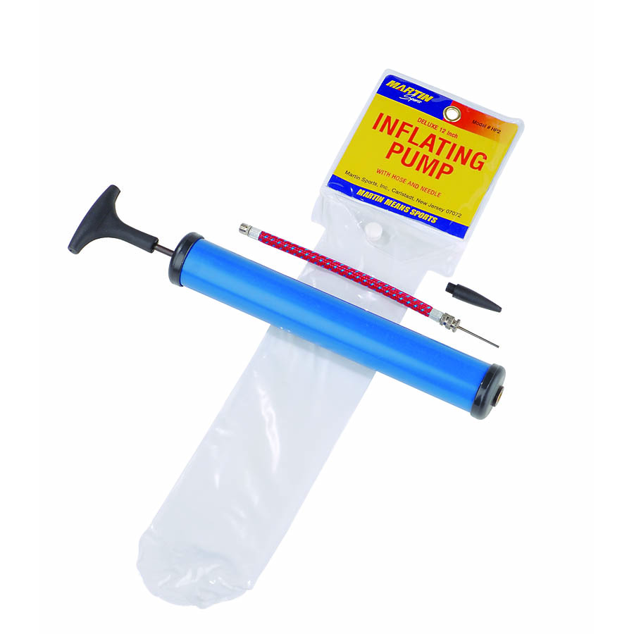 Martin Sports Deluxe Hand Pump, 12 Inch with 6 Inch Hose - Front View