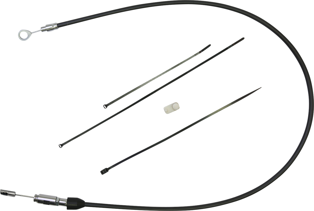 DRAG SPECIALTIES Quick Connect Clutch Cable - Upper - 52" - Black/Chrome (Part #4323418HE)