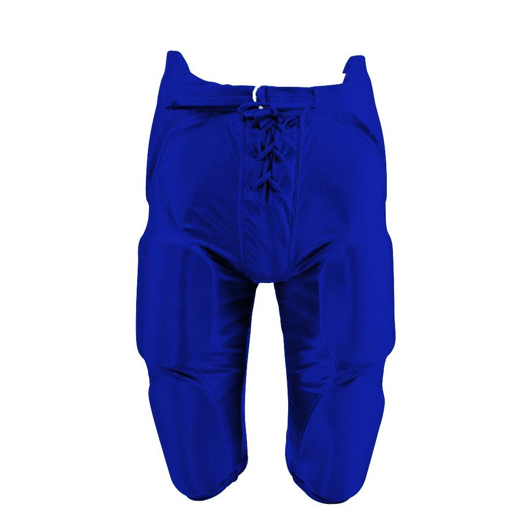 Martin Sports Integrated Dazzle Football Pants, 7 Pad Set Sewn In in Navy Adult 2XL - Front View