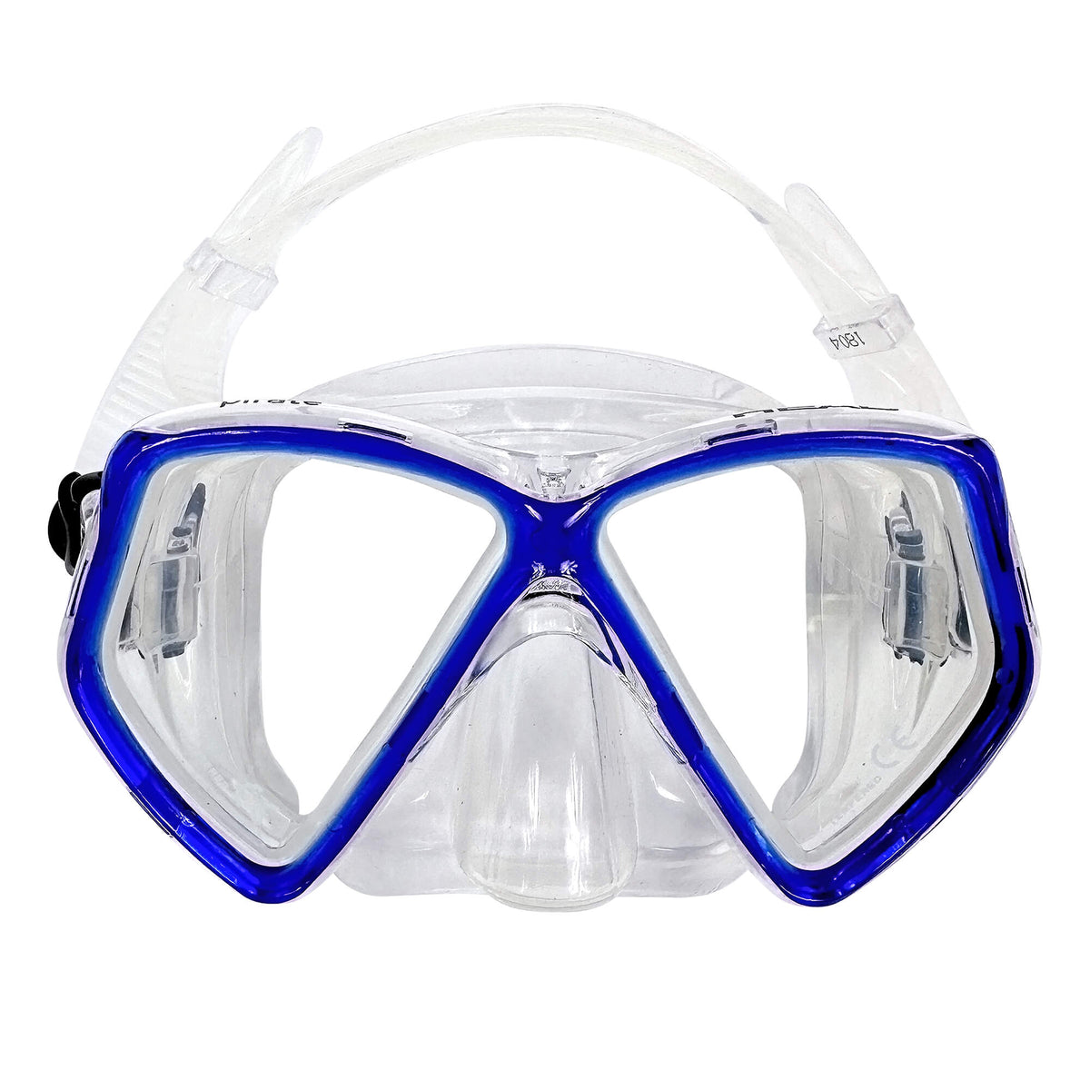 Mares Pirate Kids Snorkeling Mask in Blue/Clear - front view