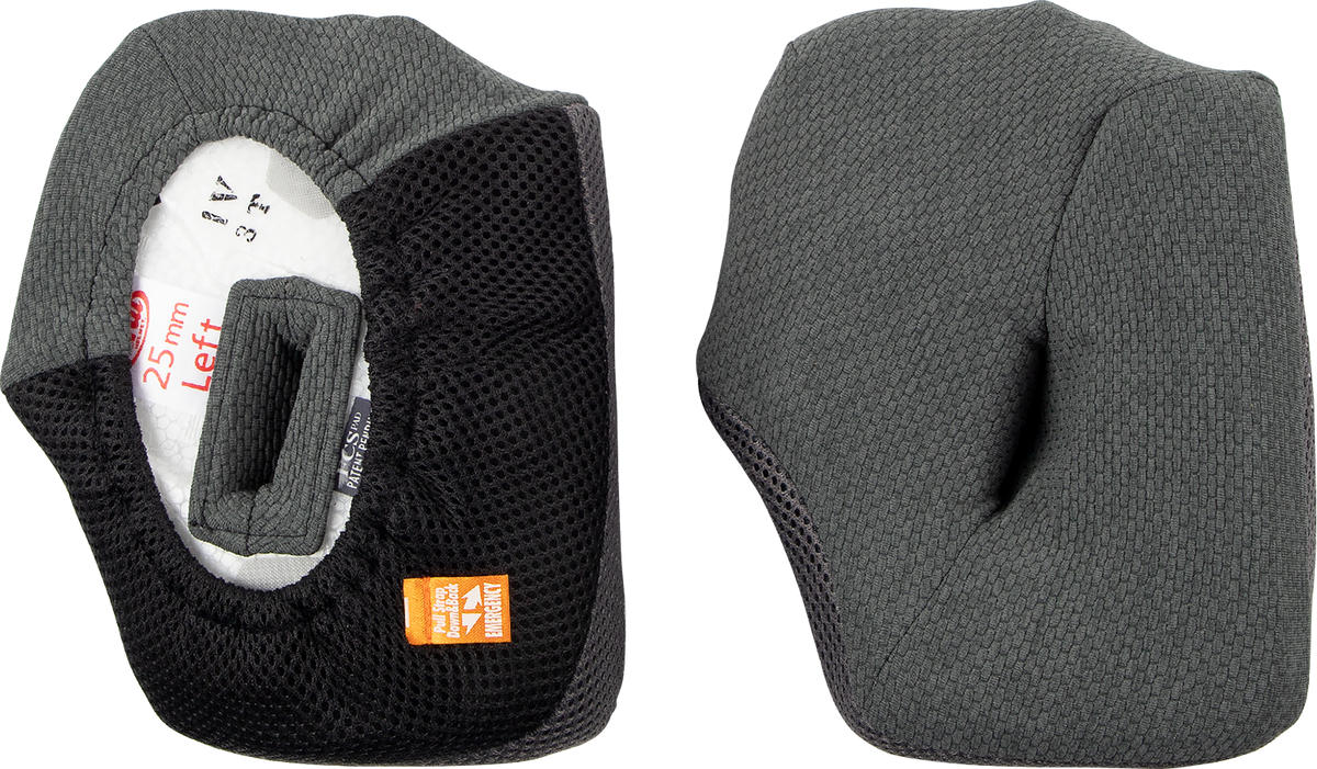 ARAI HELMETS, ARAI Helmets VX-Pro4 Cheek Pads - Gray 25 mm (Part Number 05-5418)
