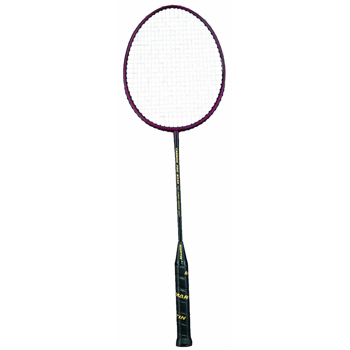 Martin Sports Tournament Pro Badminton Racket, Carbon Graphite Shaft - Front View