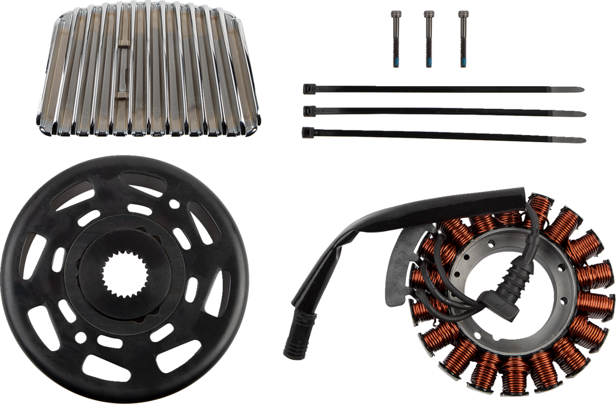 DRAG SPECIALTIES, Drag Specialties Chrome Charging Kit 2112-1517 for Harley-Davidson