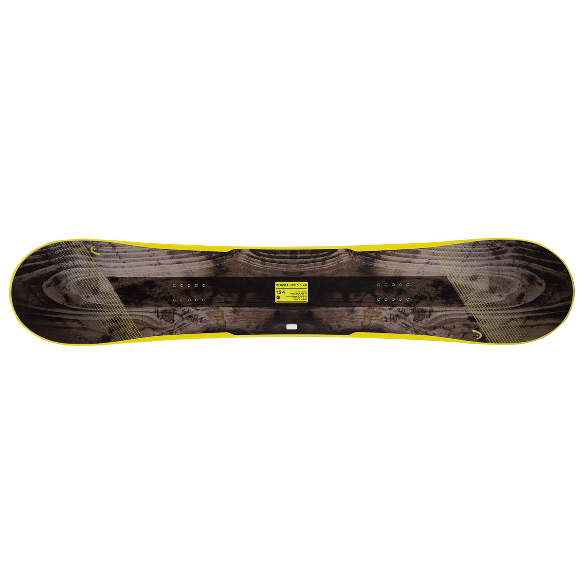 HEAD FLOCKA LFW 3.0 4D Junior Snowboard, Black/Yellow in Black - angled top view