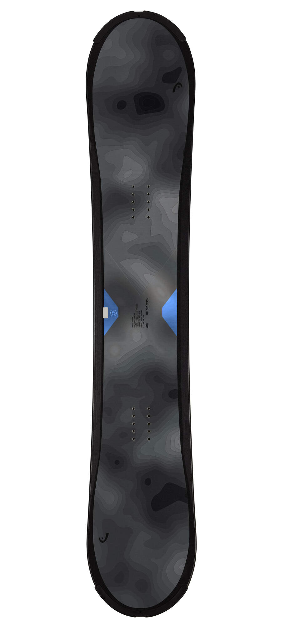 HEAD FLEX 2.0 4D Snowboard in Gray - top view