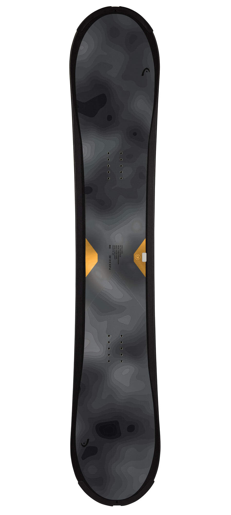 HEAD FLEX 2.0 4D Snowboard in Gray - top view