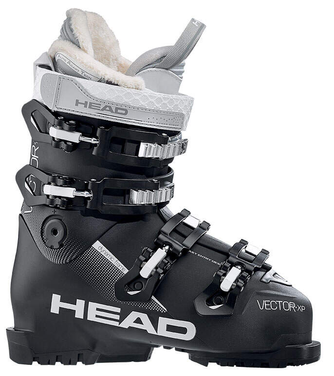 HEAD VECTOR EVO XP W Womens Ski Boots, Black, Size 24.5 in Black - side view