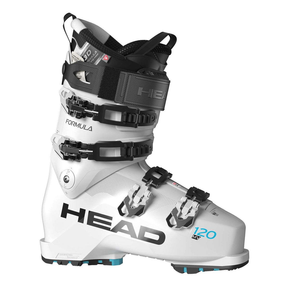 HEAD Formula 120 MV GW Ski Boots, White, Mondo 26.5 in White - side view