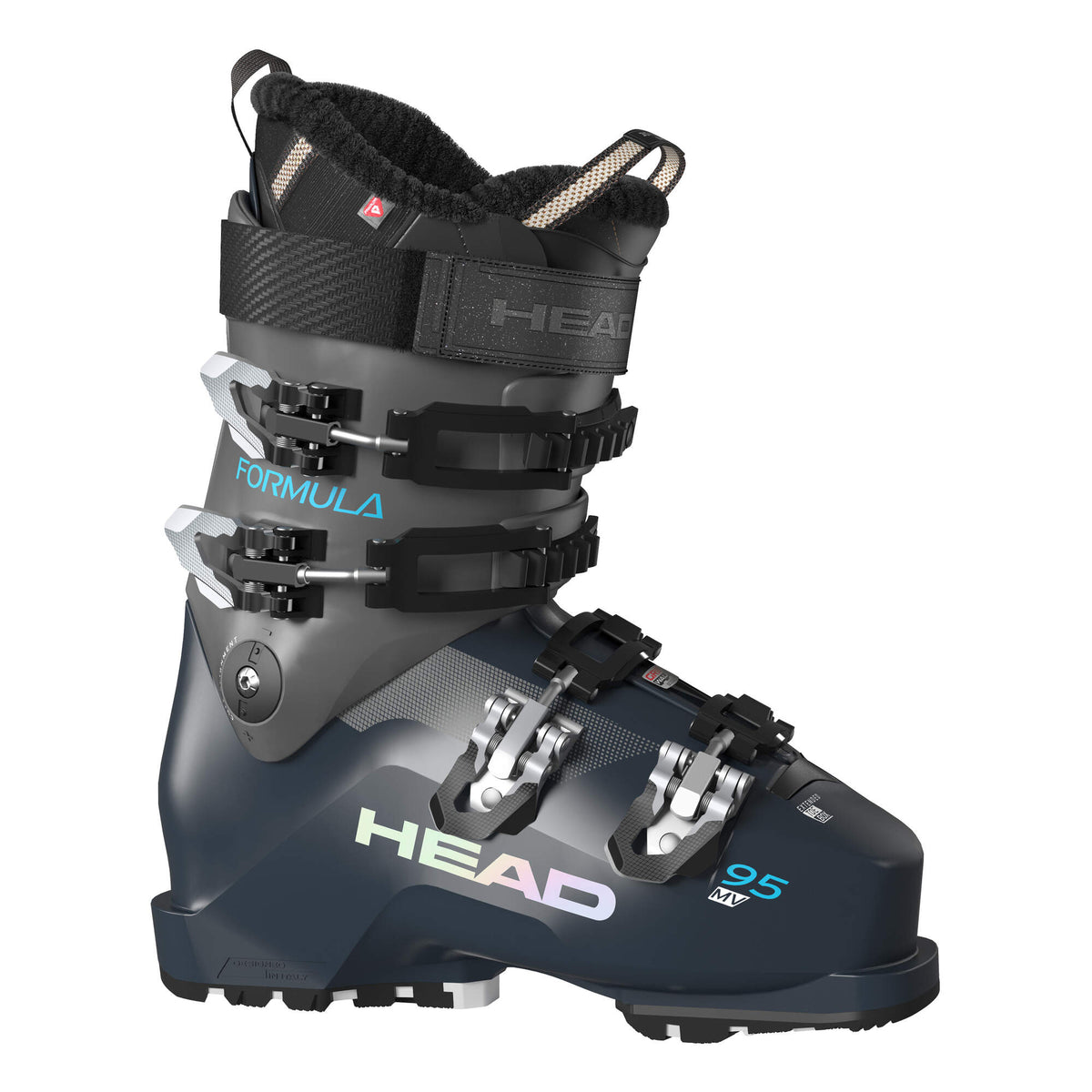 HEAD FORMULA 95 W MV GW Womens Ski Boots, Dark Blue/Anthracite, 26.5 - side view