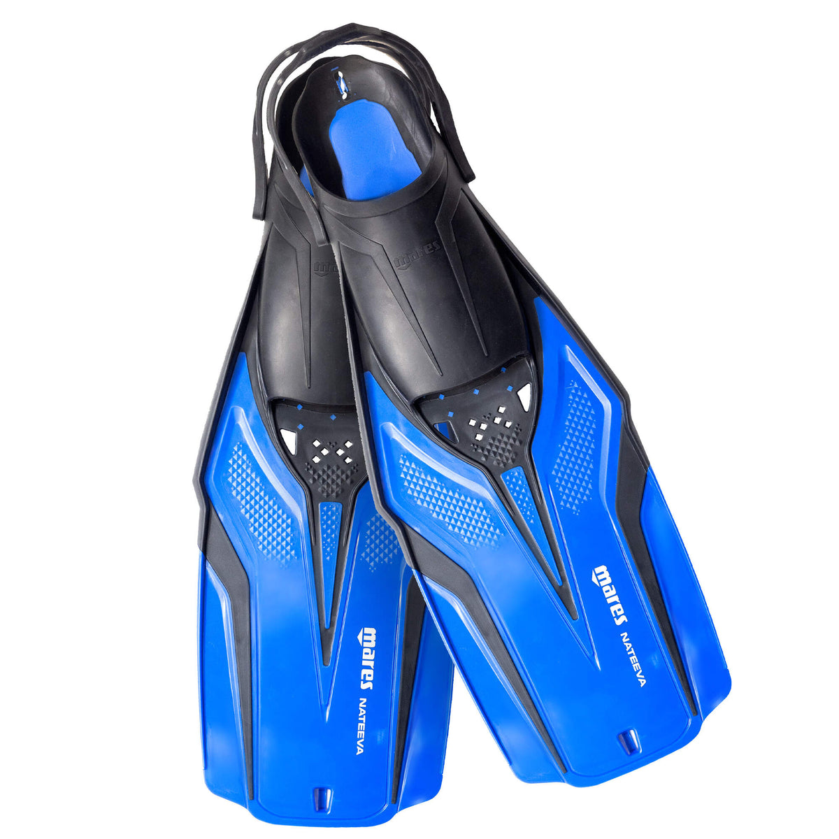 Mares Nateeva Jr Kids Snorkeling Fins in Blue - front view