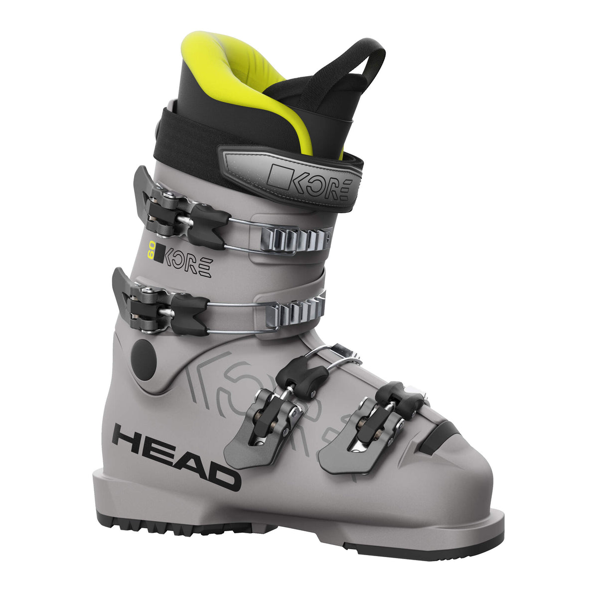 HEAD KORE 60 Junior Freestyle Ski Boots, Grey in Gray - side view