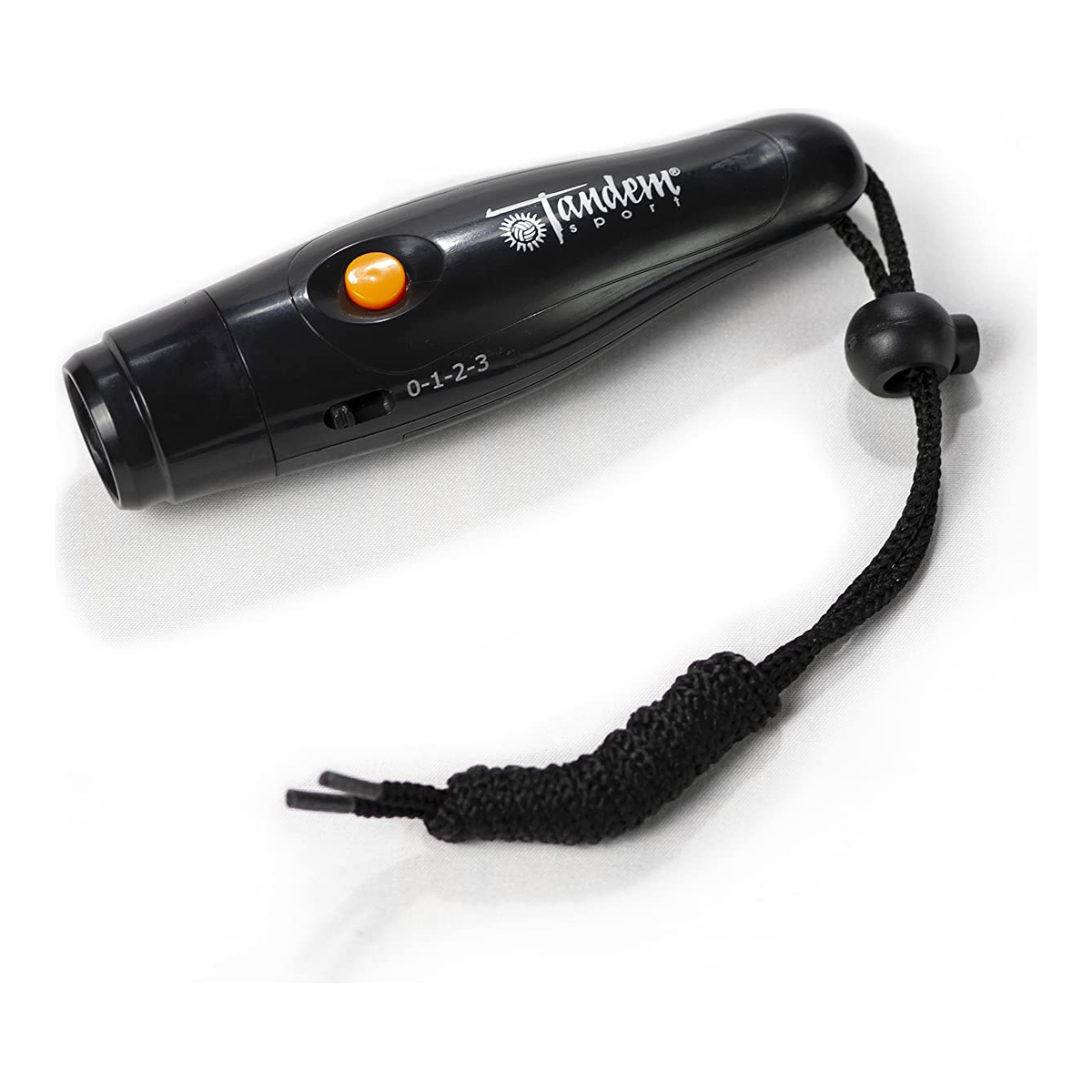 Tandem Sport 3 Tone Electronic Whistle, Black - Front View