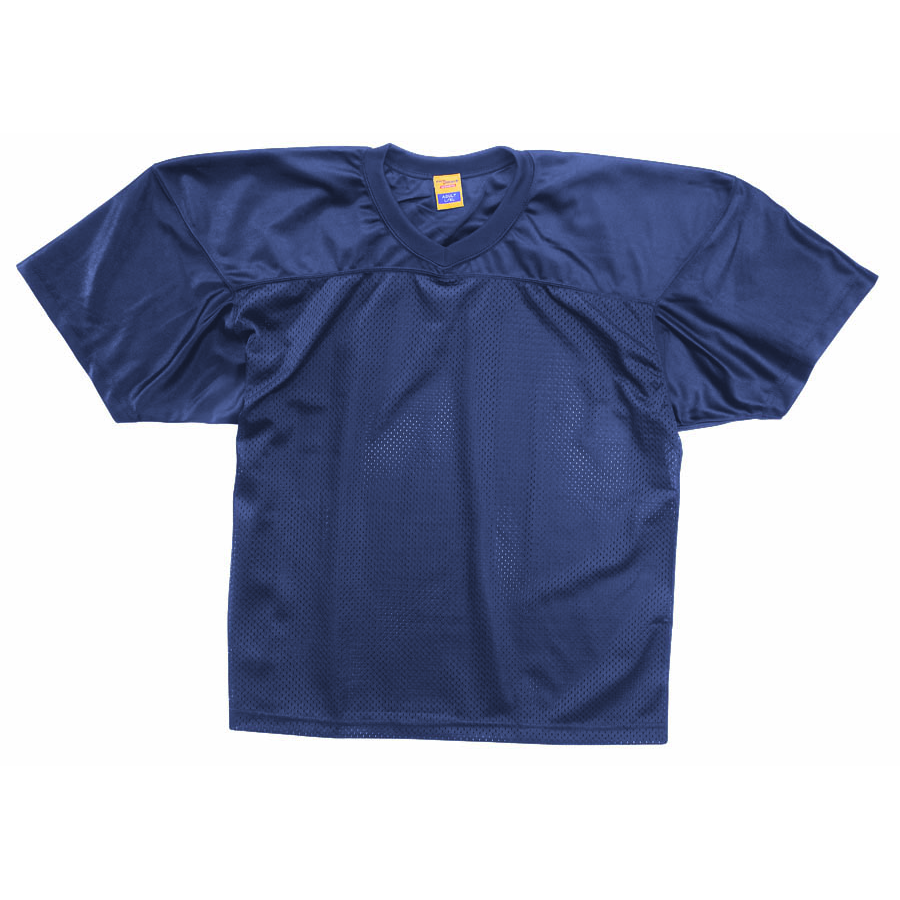 Martin Sports Football Jersey, Tricot Mesh with Dazzle Cowl in Navy Adult 2XL - Front View