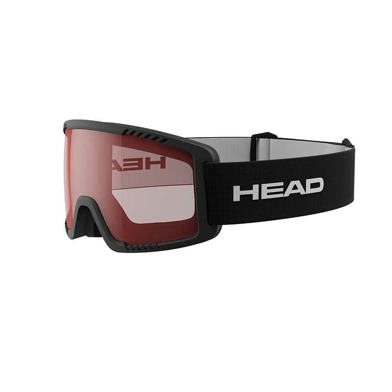 HEAD CONTEX YOUTH Kids Ski Goggles, Red/Black in Red/Black - front side view