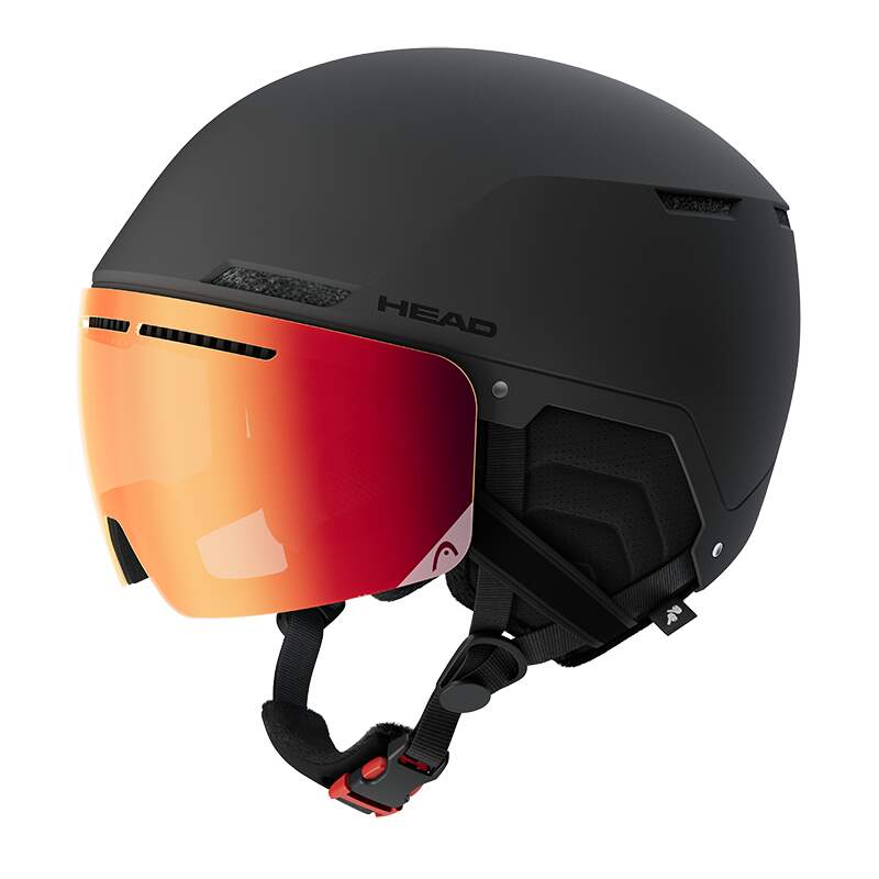HEAD CINEMA PRO Visor Ski Helmet, Anthracite, Size XS/S in Anthracite - front side view
