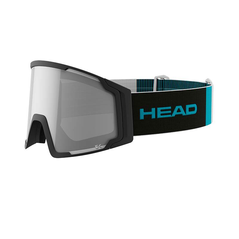 HEAD NEVES PRO 5K RACE Ski Goggles, Chrome Lens with Spare Lens, Size L - front view