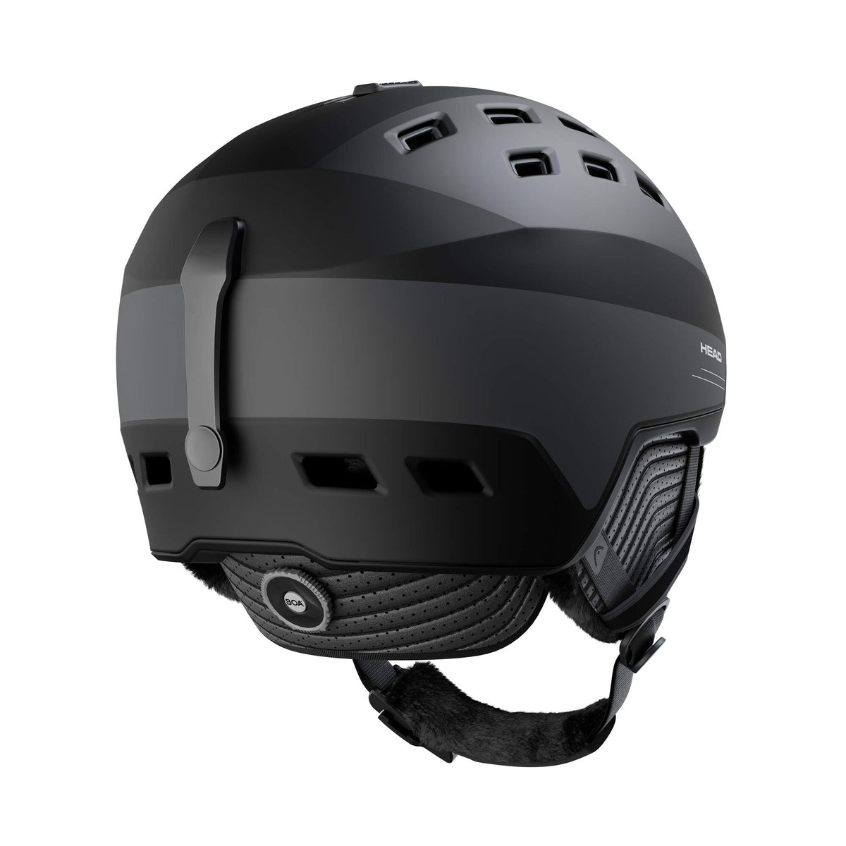 HEAD PORSCHE REV MIPS Ski Helmet, Black in Black - back view