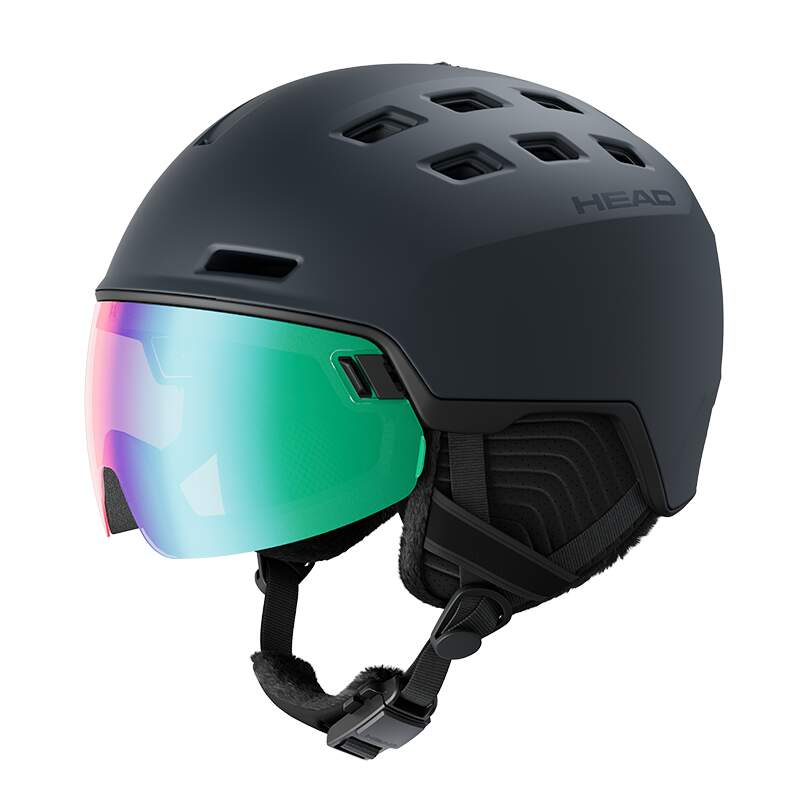HEAD RADAR PHOTO Visor Ski Helmet, Anthracite - front view