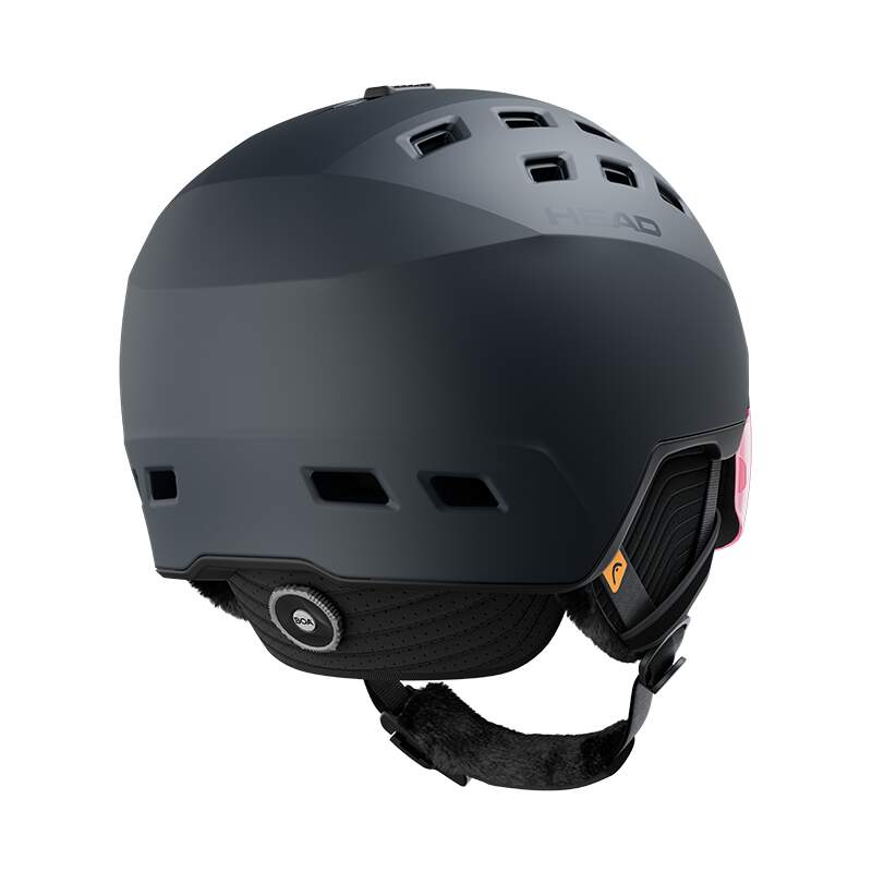 HEAD RADAR PHOTO Visor Ski Helmet, Anthracite - back view
