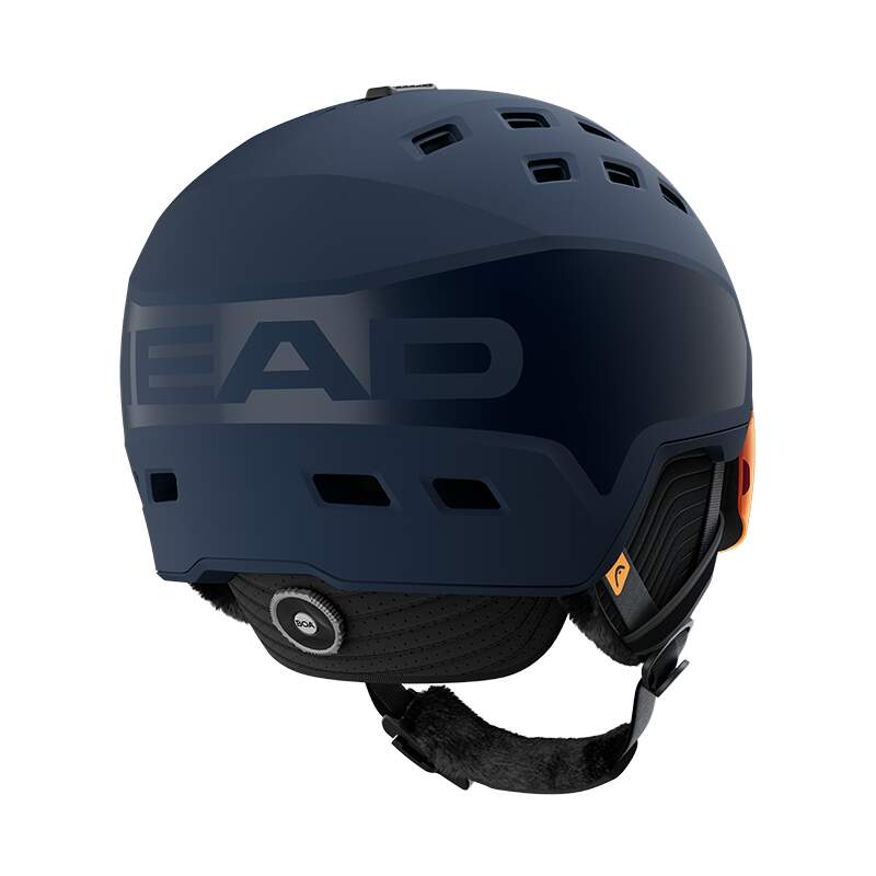 HEAD RADAR PRO Visor Ski Helmet, Night Blue in Navy - rear view
