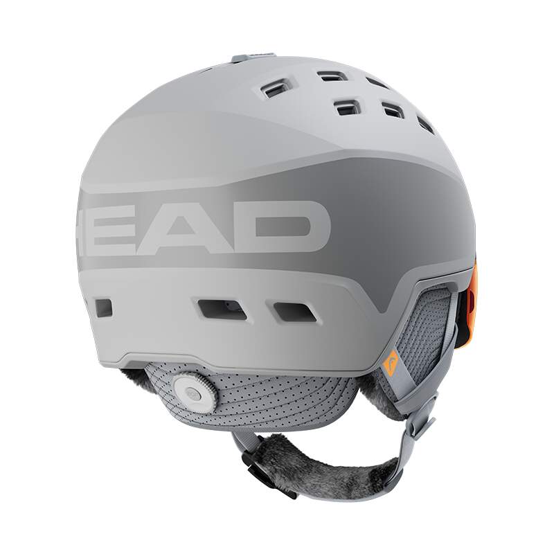 HEAD RACHEL PRO Visor Ski Helmet, Grey in Gray - rear angle view