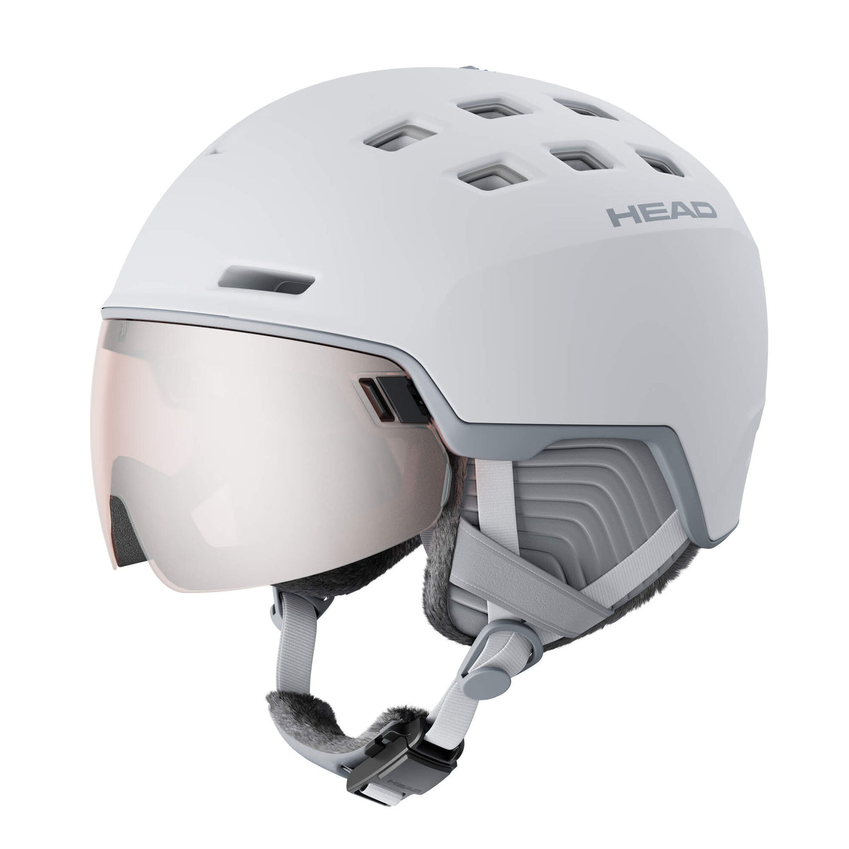 HEAD RACHEL Visor Ski Helmet, White, Size XS/S in White - side angle view