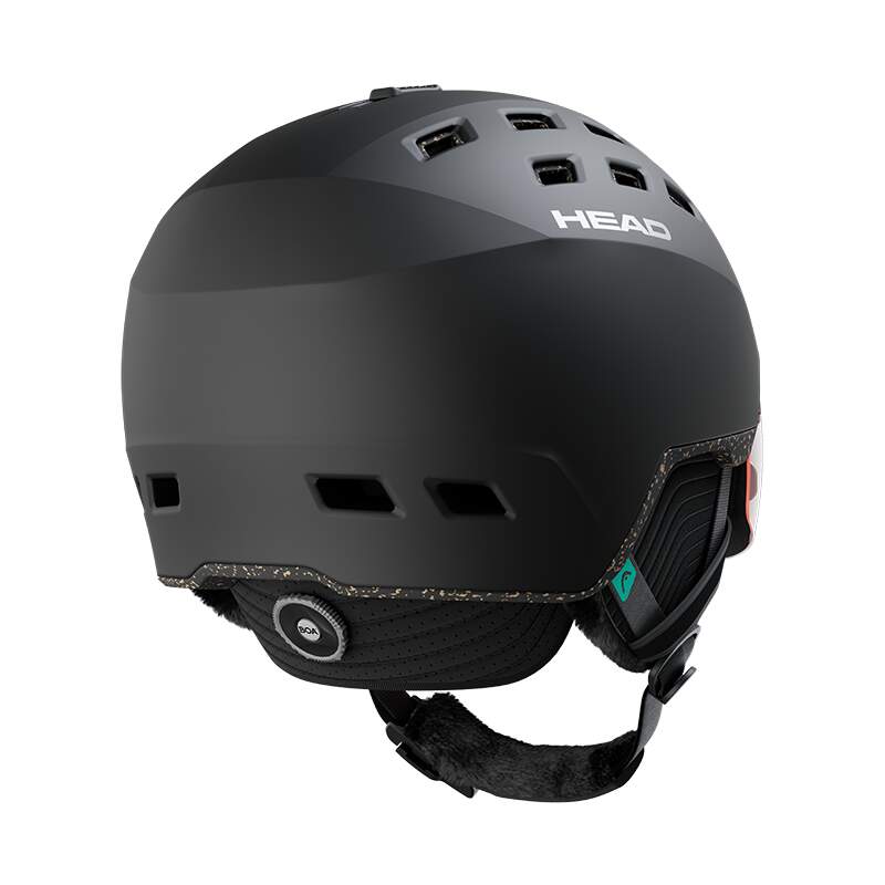 HEAD RADAR RETHINK Visor Ski Helmet, Black, Size XS/S in Black - rear side view