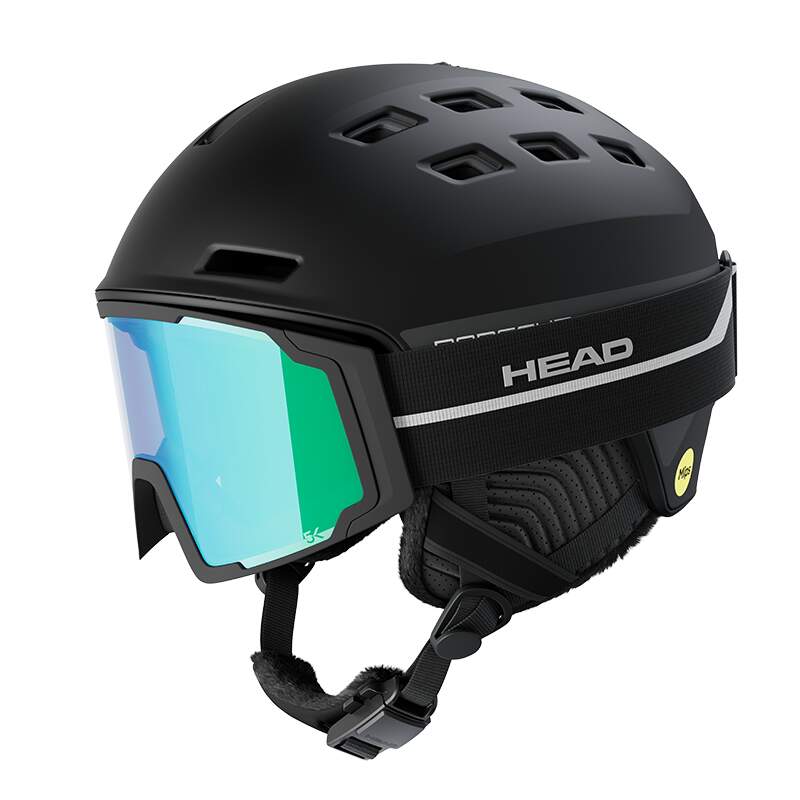 HEAD PORSCHE REV MIPS Ski Helmet, Black in Black - with goggle