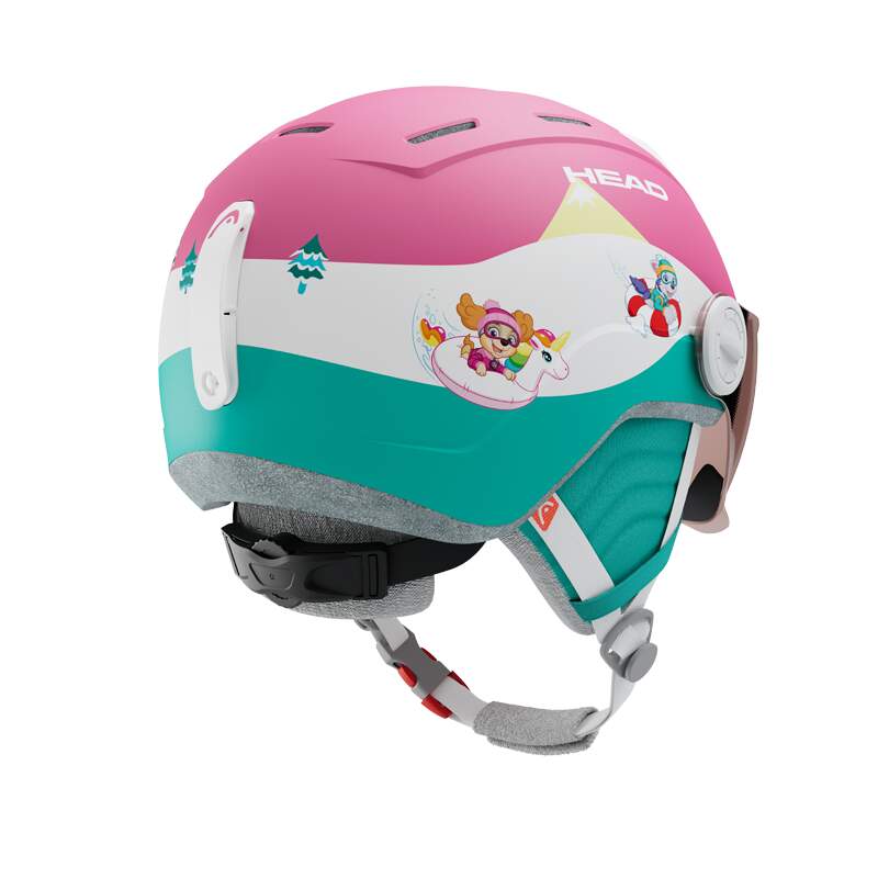 HEAD MAJA Visor PAW Patrol Kids Ski Helmet, Pink in Pink - rear angle view