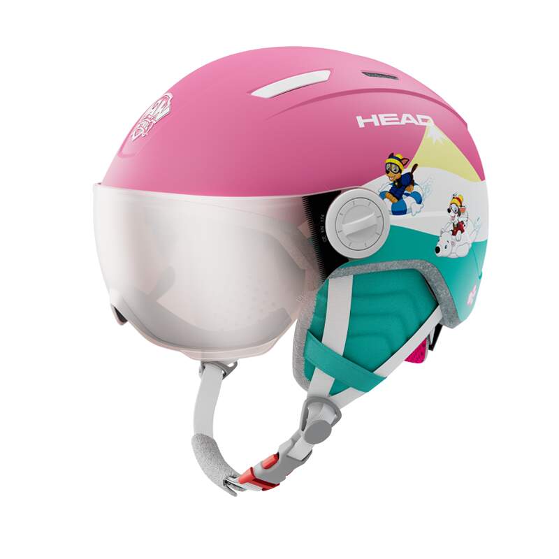 HEAD MAJA Visor PAW Patrol Kids Ski Helmet, Pink in Pink - front angle view