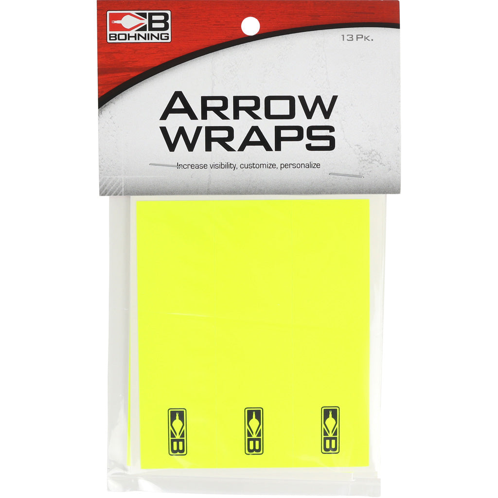 Bohning Blazer Arrow Wraps in Neon Yellow 4 in. 13 pk. - Front View