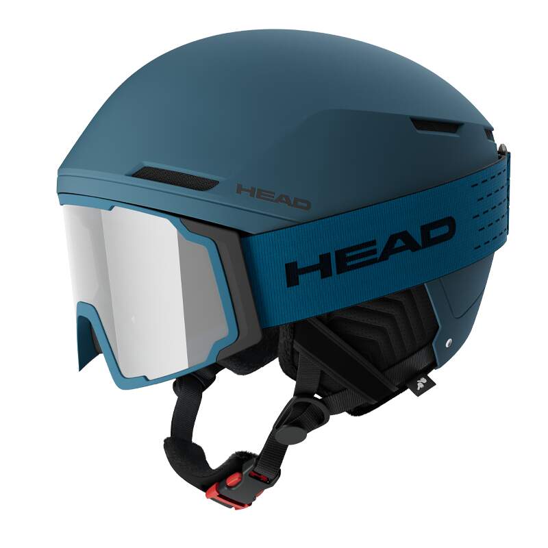 HEAD COMPACT PRO Ski Helmet, Petrol - with chrome goggle, goggle not included