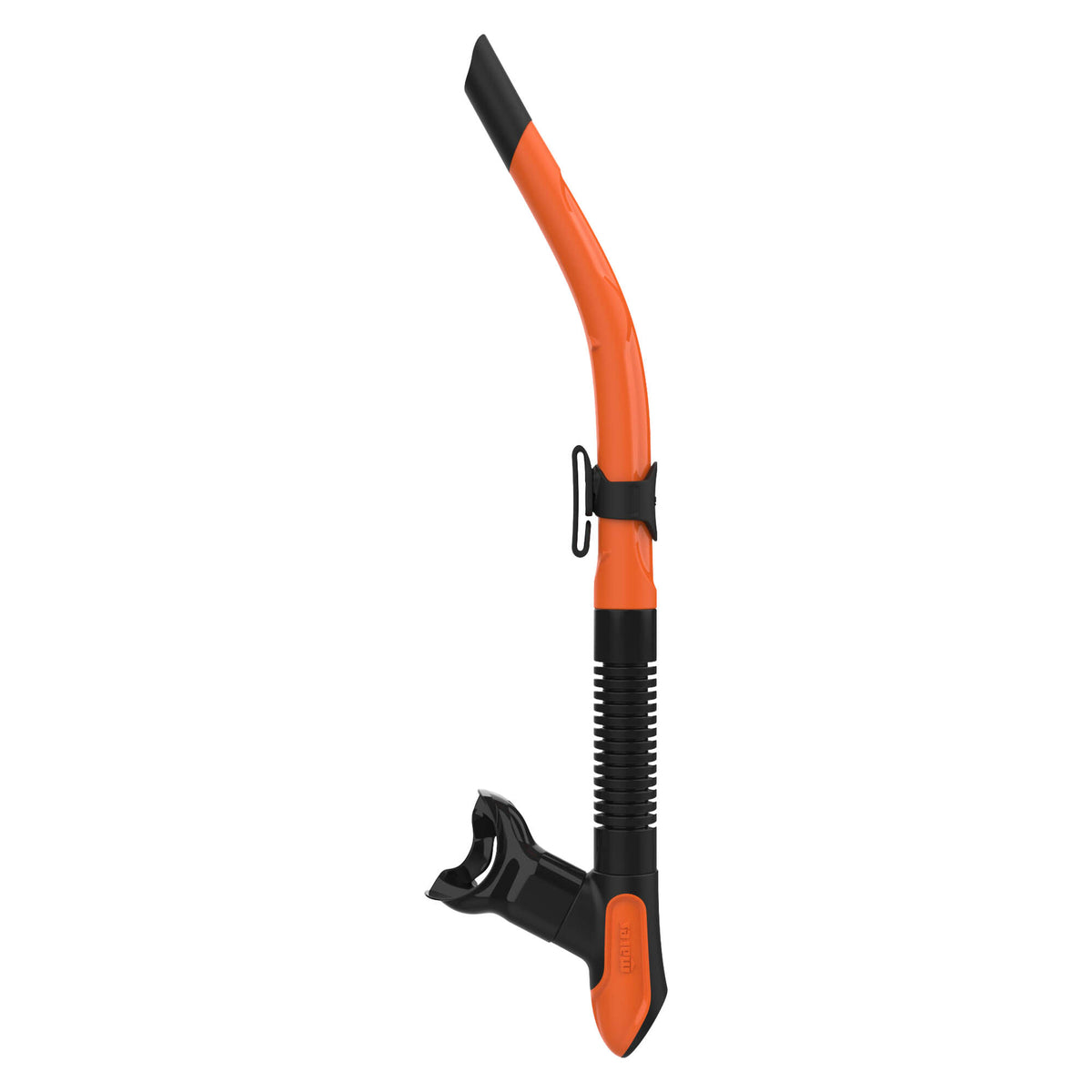 Mares Ergo Flex Snorkel with Purge Valve in Black/Orange - side view
