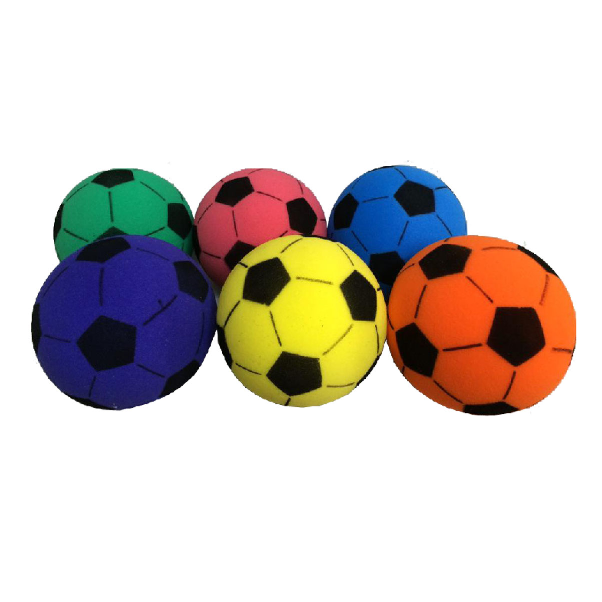 Martin Sports Foam Soccer Ball Set, 8 Inch, Set of 6 - Front View