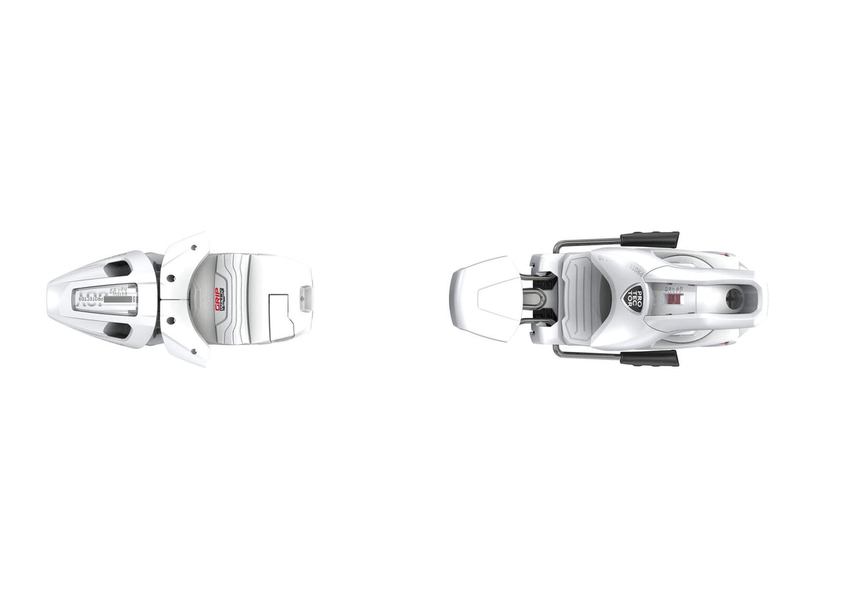 Tyrolia Protector SLR 10 GW Ski Bindings, Matte White, 80 mm Brake in White - top view