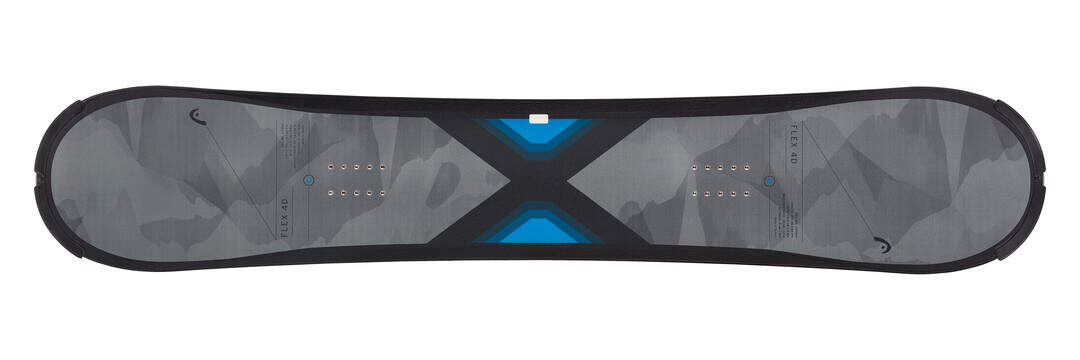 HEAD FLEX 4D Snowboard - top view blue accent
