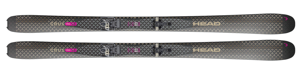 HEAD Crux 105 Pro Touring Skis, Black/Pink in Black - top view