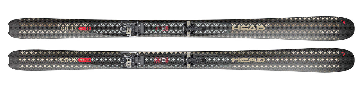 HEAD Crux 99 Pro Backcountry Touring Skis, Black/Red in Black - top view
