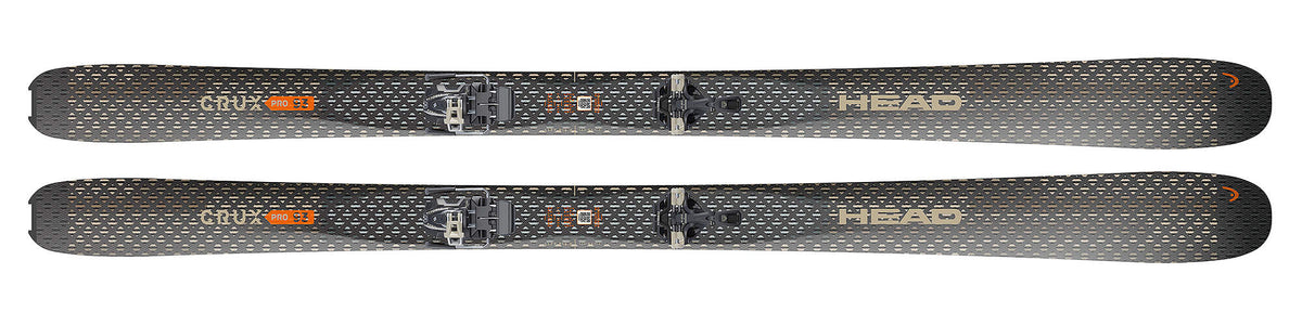 HEAD Crux 93 Pro Touring Skis, Black/Orange in Black - top view