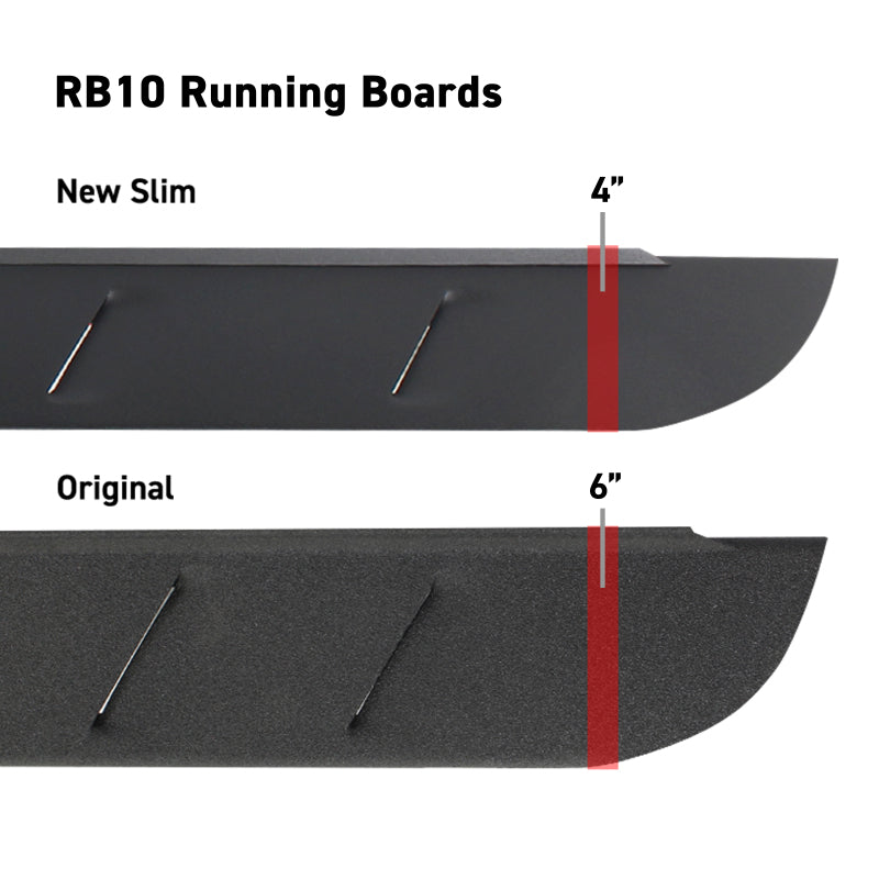 Go Rhino RB10 Slim Running Boards - Universal 68in. (Fits 2DR) - Tex. Blk - View 6