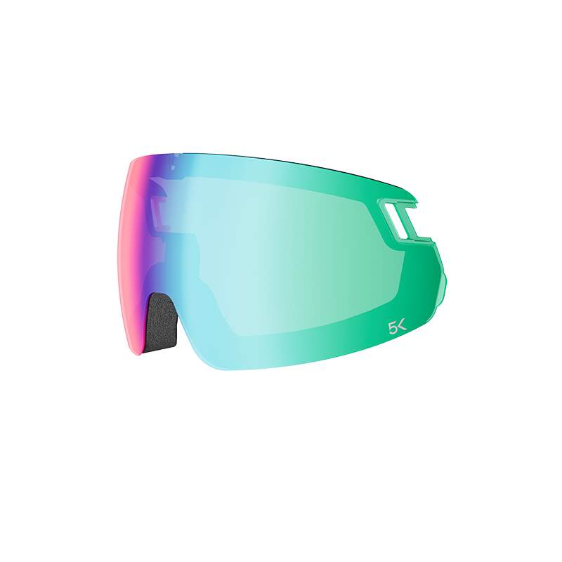 HEAD RADAR and RACHEL Replacement Visor Lens, 5K Photo Green, XS/S in Green - front view