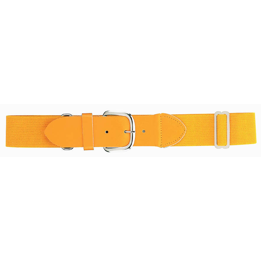 Martin Sports Adult Elastic Baseball Belt, Adjustable 32 to 46 Inch in Yellow - Front View